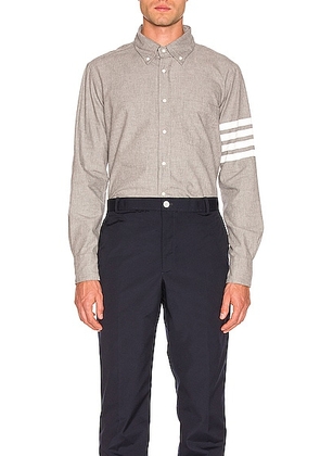 Thom Browne 4 Bar Chambray Shirt in Medium Grey - Grey. Size 1 (also in 2, 3, 4).