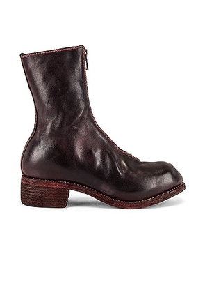Guidi Full Grain Horse Front Zip Boot in Burgundy - Red. Size 41 (also in 43, 44, 45).