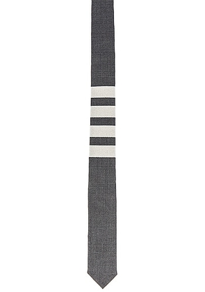 Thom Browne Classic 4 Bar Tie in Medium Grey - Gray. Size all.