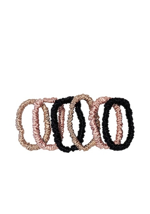 slip Skinnie Scrunchie 6 Pack in Black  Pink & Caramel - Beauty: NA. Size all.