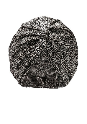 slip Pure Silk Turban in Leopard. Size all.