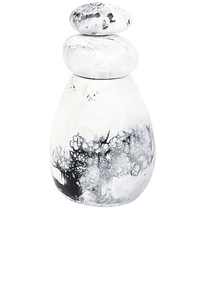 DINOSAUR DESIGNS Boulder Salt Grinder in White Marble Swirl - Beauty: NA. Size all.