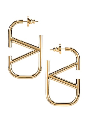 Valentino Garavani Vlogo Earrings in Gold - Metallic Gold. Size all.