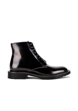 Saint Laurent Cesna 20 Lace Up Boot in Black - Black. Size 41 (also in 44).