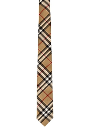 Burberry Check Tie in Archive Beige - Neutral,Plaid. Size all.