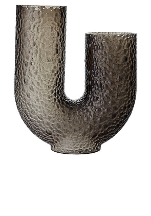 AYTM Arura Asymmetric Vase in Black - Black. Size all.