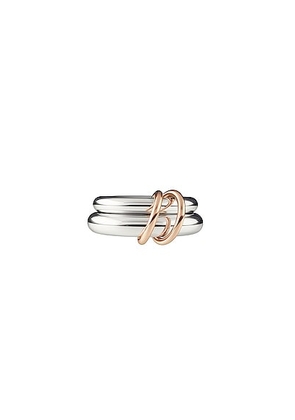 Spinelli Kilcollin Virgo SG Ring in Sterling Silver & 18K Rose Gold - Metallic Silver. Size 10 (also in 5, 5 1/2, 5 1/4).