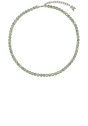 AMINA MUADDI Tennis Necklace in Peridot - Green. Size all.