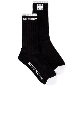 Givenchy 4G Socks in Black & White - Black. Size S/M (also in ).