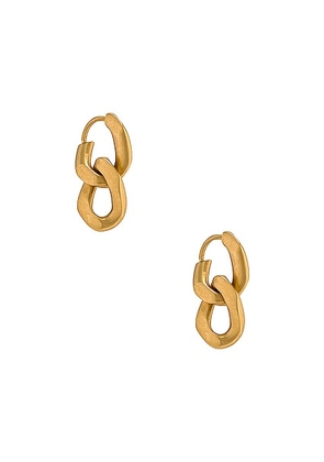 Maison Margiela Chain Earrings in Yellow Gold Plating - Metallic Gold. Size all.