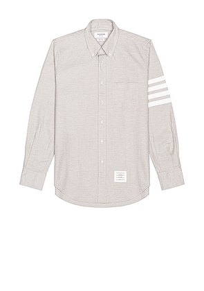 Thom Browne Straight Fit 4 Bar Shirt in Medium Grey - Grey. Size 1 (also in 3).