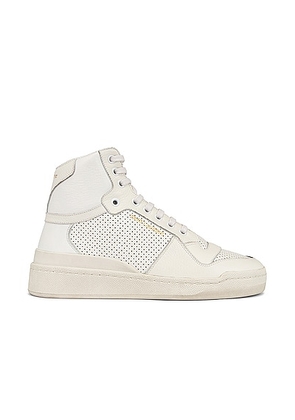 Saint Laurent SL24 High Top Sneakers in Blanc Optique - White. Size 36.5 (also in 41).
