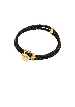 VERSACE Bracelet in Black & Gold - Metallic Gold. Size all.