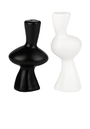 Anissa Kermiche Modern Salt & Pepper Shaker Set in Black & White - Black. Size all.