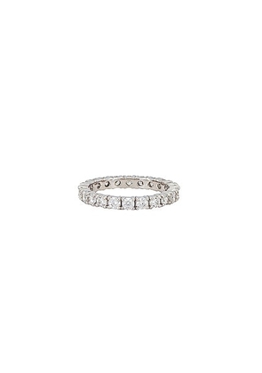 Hatton Labs White Eternity Ring in Silver - Metallic Silver. Size 10 (also in ).