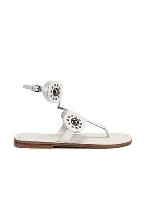 ALAÏA Stud Sandals in Blanc Craie - White. Size 36 (also in ).