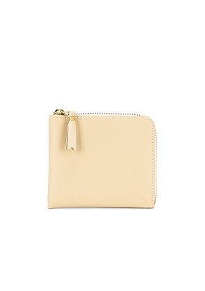 COMME des GARCONS Classic Leather Zip Wallet in White - Cream. Size all.