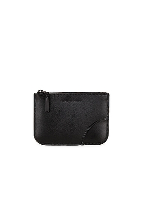 COMME des GARCONS Very Black Leather Zip Wallet in Black - Black. Size all.
