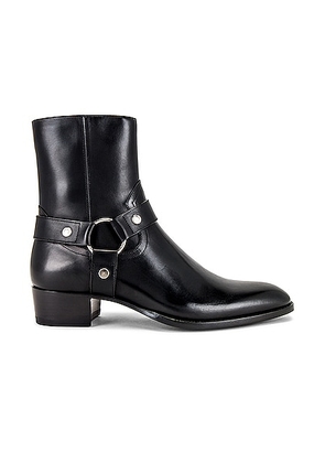Saint Laurent Wyatt Harness Boot in Noir - Black. Size 41 (also in 42, 44).