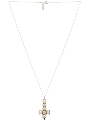 Hatton Labs Inverted Pearl Pendant in Silver - Metallic Silver. Size 18in (also in ).