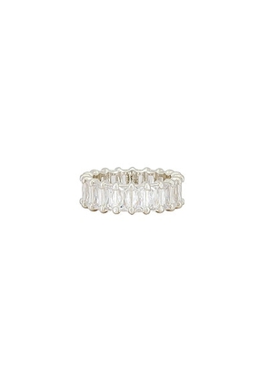 Hatton Labs Baguette Eternity Ring in White - White. Size 10 (also in 10 1/2, 9).
