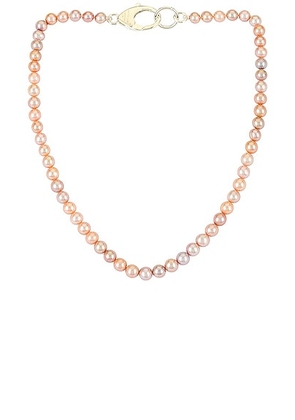 Hatton Labs Pink Pearl Lobster Chain in Silver - Blush. Size 18in (also in 22in).