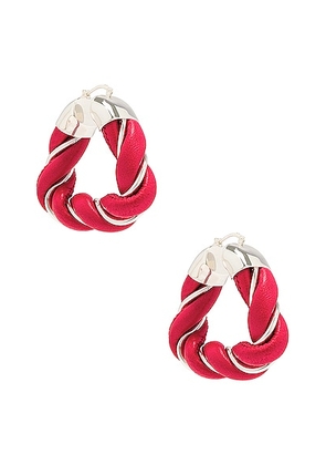 Bottega Veneta Twist Earrings in Scarlet Washed - Red. Size all.