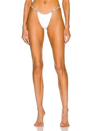 Monica Hansen Beachwear Sweet Darlin' 2 Strings Bikini Bottom in White - White. Size L (also in ).