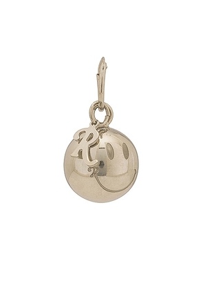 Raf Simons Smiley Ball and R Small Earrings in Silver - Metallic Silver. Size all.