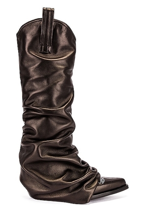 R13 Mid Cowboy Boot with Sleeve in Black Leather - Black. Size 36 (also in 37, 38).