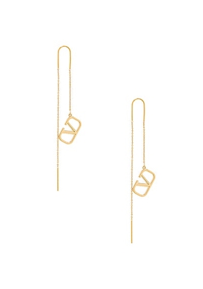 Valentino Garavani Vlogo Signature Drop Earrings in Oro - Metallic Gold. Size all.