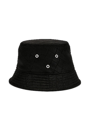 Bottega Veneta Intreccio Jacquard Nylon Bucket Hat in Black - Black. Size L (also in M, S).