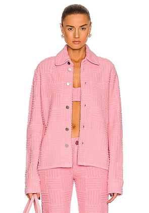 Bottega Veneta Jacquard Towelling Jacket in Bubblegum - Pink. Size L (also in ).