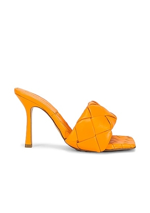 Bottega Veneta Lido Mule Sandals in Tangerine - Tangerine. Size 36 (also in 37, 38).