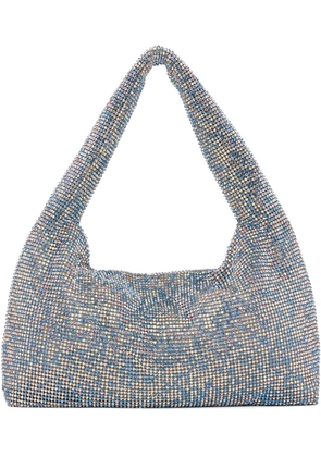 KARA Blue Mini Crystal Mesh Armpit Bag