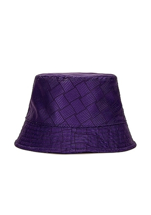 Bottega Veneta Intreccio Jacquard Nylon Hat in Unicorn - Purple. Size L (also in S).