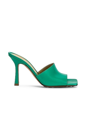 Bottega Veneta Stretch Mule Sandals in Acid Turquoise - Teal. Size 36 (also in 36.5, 37, 38, 39, 39.5, 41).
