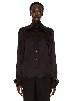 The Row Ace Shirt in Black - Black. Size 0 (also in ).