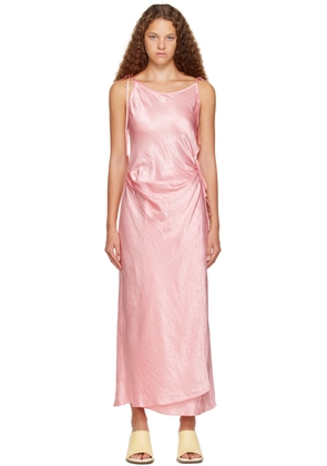 Acne Studios Pink Wrap Maxi Dress