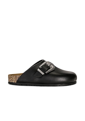 Saint Laurent Jimmy Clog Mules in Nero - Black. Size 36.5 (also in 37, 37.5, 38, 38.5, 39).