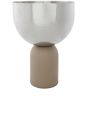 AYTM Torus Flowerpot in Silver & Taupe - Neutral. Size all.