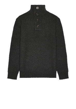 Schott Men's Funnel Neck Military Sweater in Black - Black. Size S (also in ).