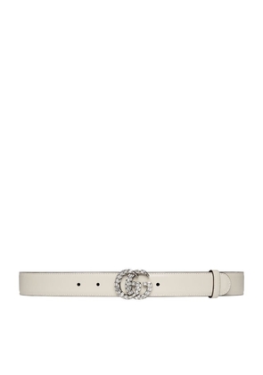 Gucci Thin Embellished Gg Marmont Belt