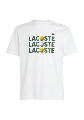 Lacoste Cotton Ball Print Logo T-Shirt
