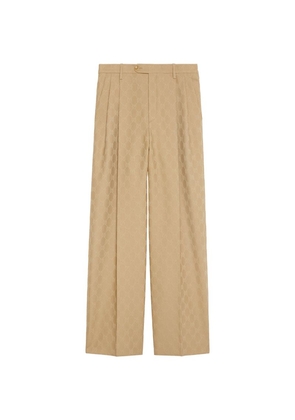 Gucci Wool Gg Tailored Trousers