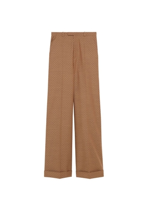 Gucci Wool-Blend Square G Trousers