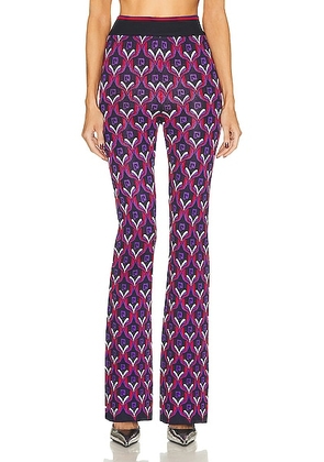 RABANNE Printed Pant in Purple Jacquard Paco - Purple. Size M (also in ).