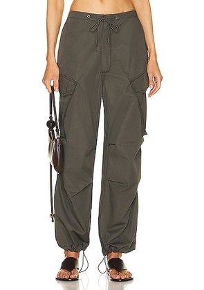 AGOLDE Ginerva Cargo Pant in Caviar - Army. Size L (also in XL).