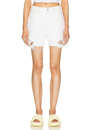Stella McCartney Distressed Denim Shorts in White - White. Size 24 (also in 30).