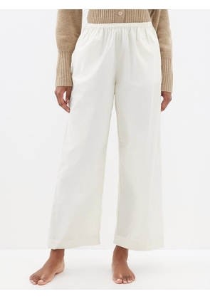 Deiji Studios - The Ease Cotton-poplin Trousers - Womens - Off White - M